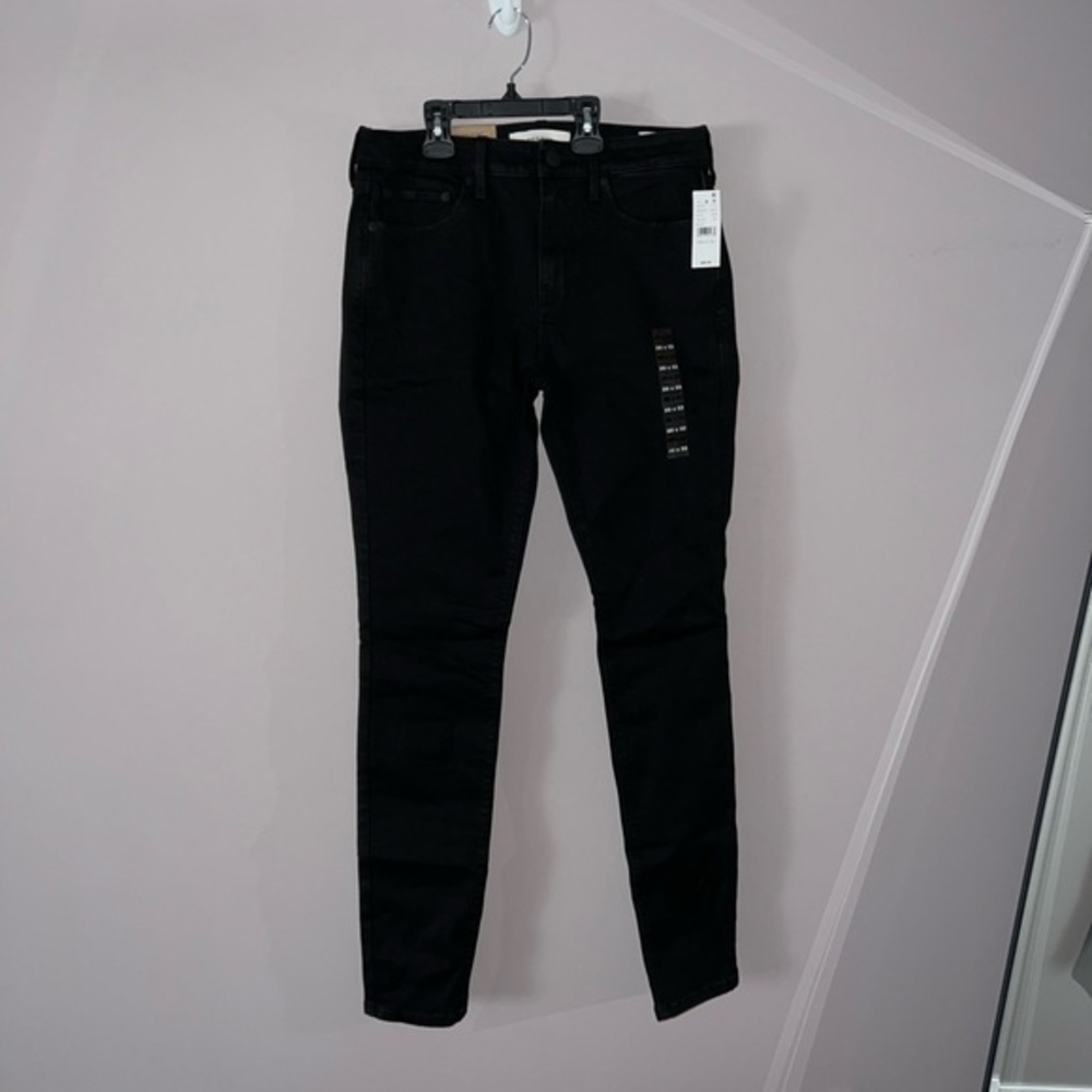 NWT mens pacsun stacked skinny mid rise skinny fit black jeans 30x32